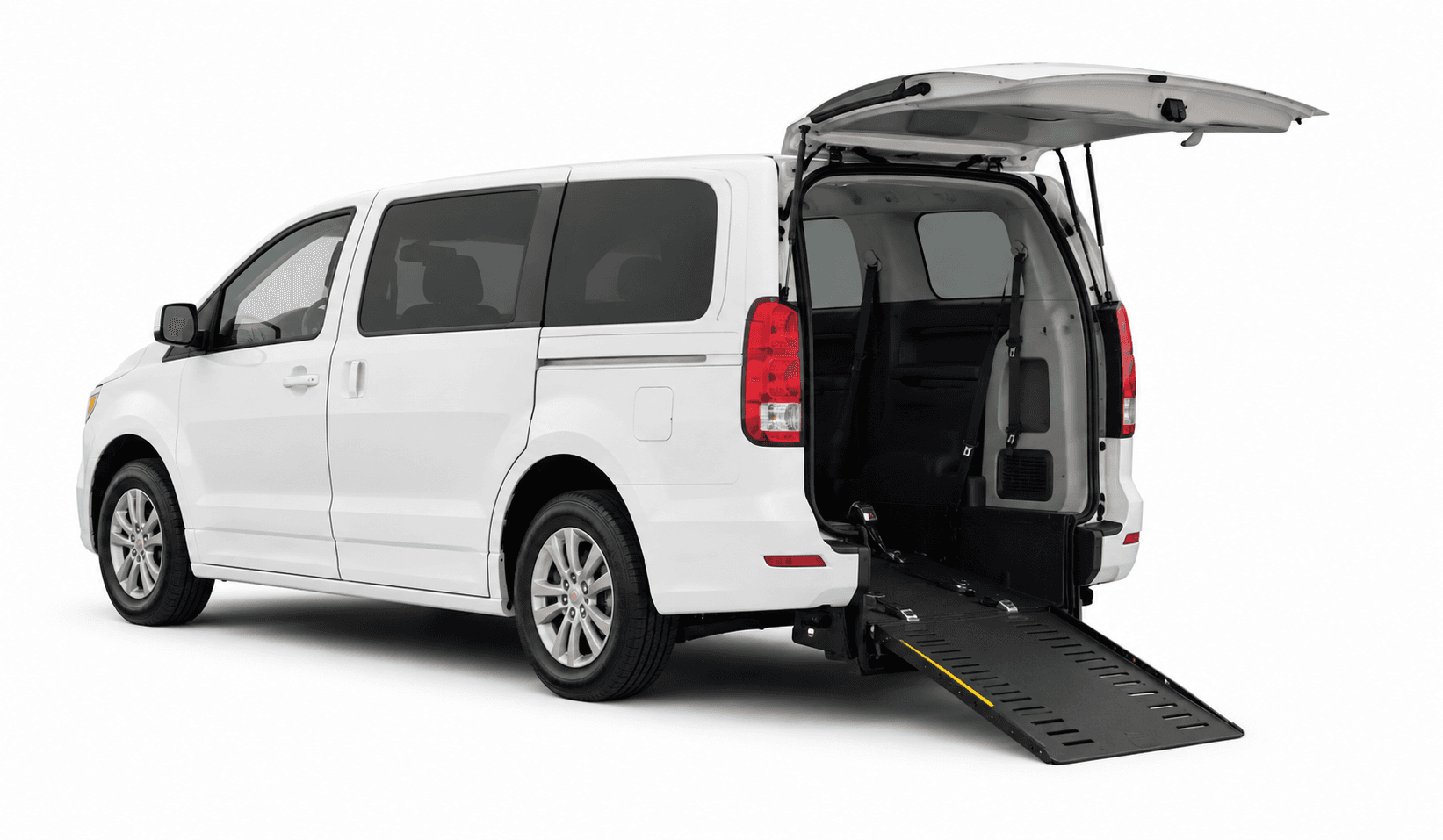 Wheelchair accessible van with ramp for disabled and elderly Umrah Hajj pilgrims in Saudi Arabia